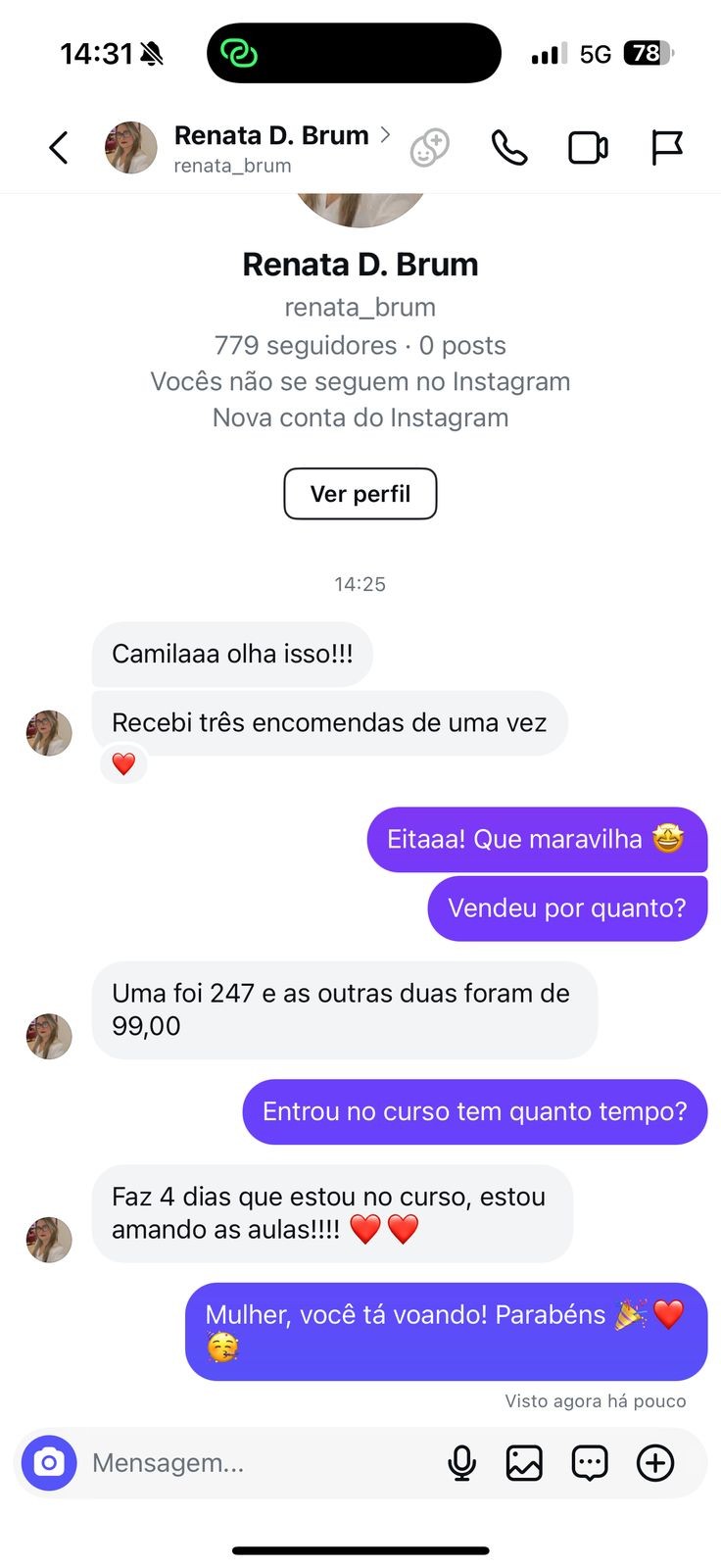 Depoimento de aluna do treinamento Vivendo de Resina